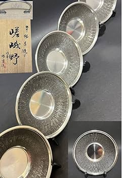 Amazon.co.jp: 茶道具 錫製 錫半刻印 手造り「嵯峨野」茶器揃い